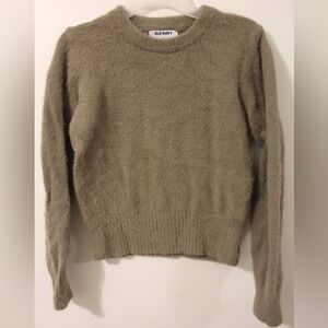 Old Navy tan fuzzy sweater XS